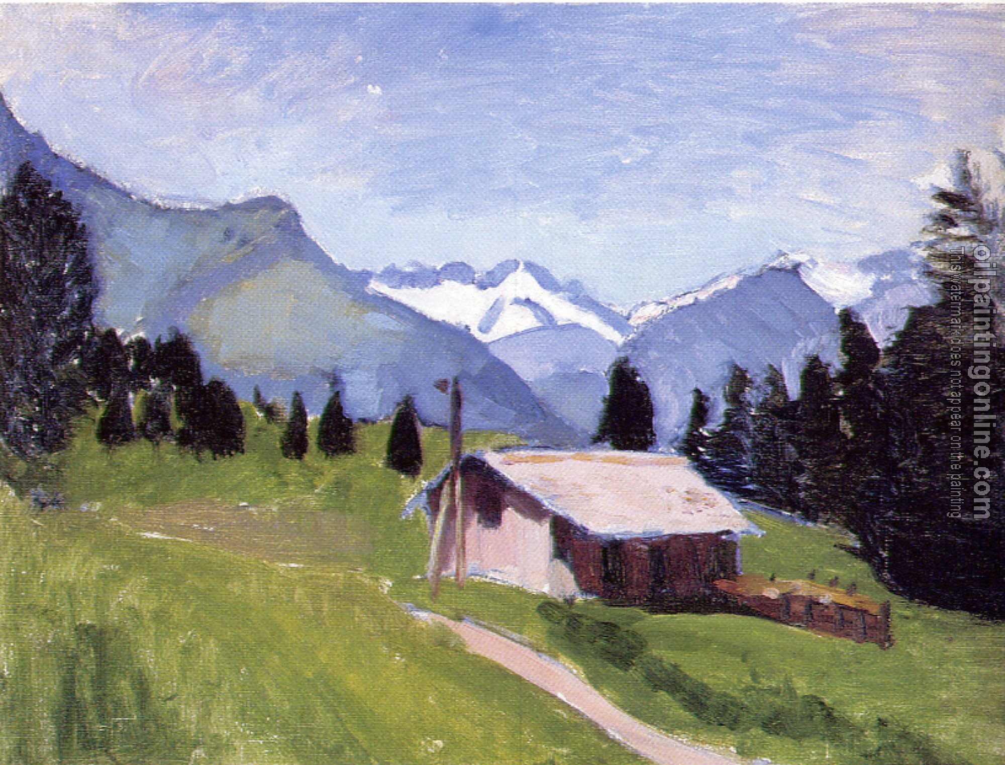 Matisse, Henri Emile Benoit - the aiguiles vertes and the croix de javernaz